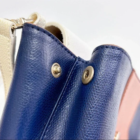 Furla Tricolor Crossbody Bag in Cream, Navy, and Brown - Picture 15 of 16